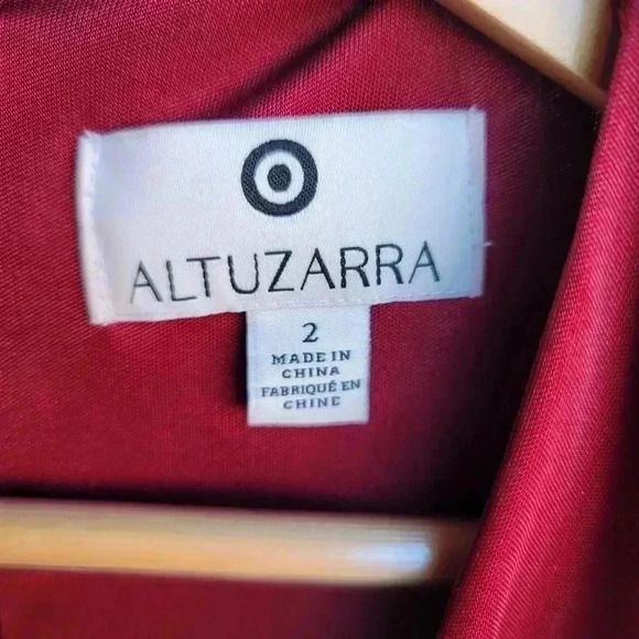 Altuzarra for Target burgundy satin tulip-skirt dress size 2 - Picture 7 of 11